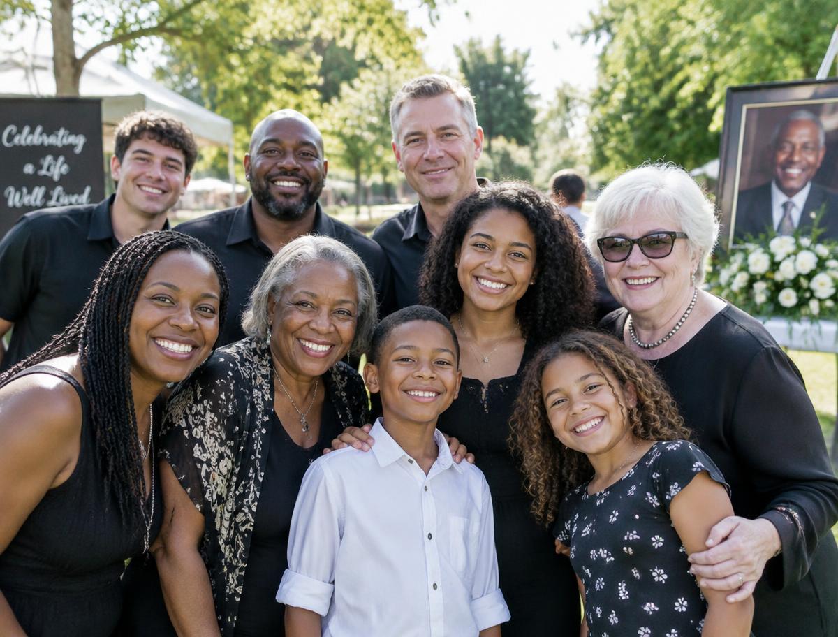 Family celebrating a loved one's life